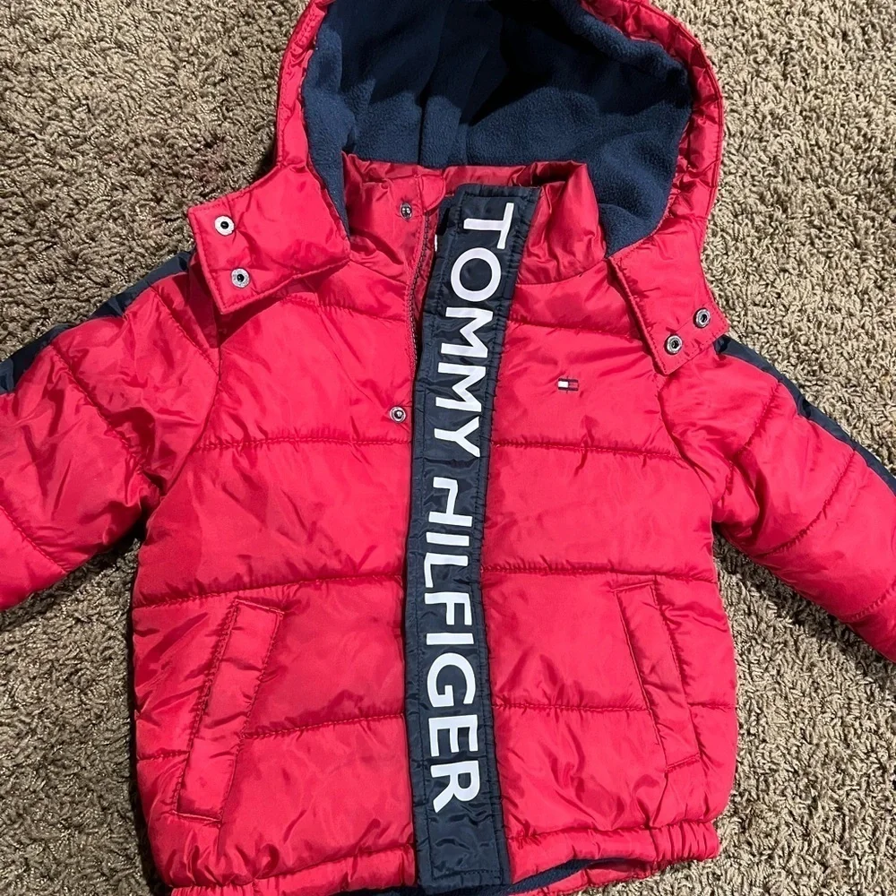 Tommy Hilfiger Red Kids Puffer Jacket